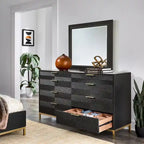 Ensemble de chambre à coucher Elea à chevrons sculptés par iNSPIRE Q Bold