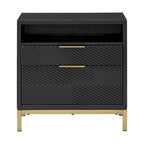 Ensemble de chambre à coucher Elea à chevrons sculptés par iNSPIRE Q Bold