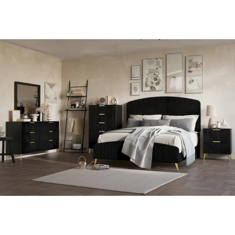 Ensemble de chambre à coucher 4 pièces Worthington de New Classic Furniture avec table de chevet