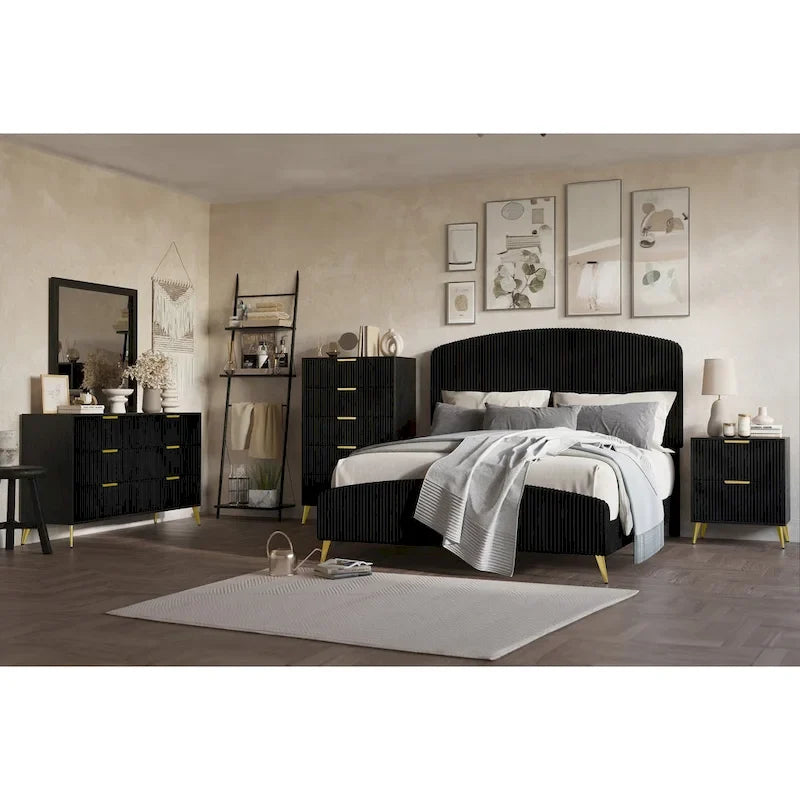Ensemble de chambre à coucher 4 pièces Worthington de New Classic Furniture avec table de chevet