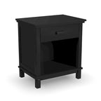 Ensemble 3 pièces en bois noir Oak Park avec lit king et deux tables de chevet par Homestyles