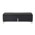 Ensemble de chambre à coucher 2 pièces : lit queen size avec pouf de rangement