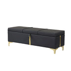 Ensemble de chambre à coucher 2 pièces : lit queen size avec pouf de rangement