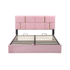 Ensemble de chambre à coucher 2 pièces : lit queen size avec pouf de rangement