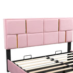 Ensemble de chambre à coucher 2 pièces : lit queen size avec pouf de rangement
