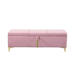 Ensemble de chambre à coucher 2 pièces : lit queen size avec pouf de rangement