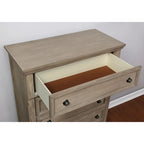 Ensemble de chambre à coucher Nahkohe Transitional en bois gris avec rangement intégré et port USB, 3 pièces, par Furniture of America