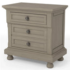 Ensemble de chambre à coucher Nahkohe Transitional en bois gris avec rangement intégré et port USB, 3 pièces, par Furniture of America