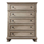 Ensemble de chambre à coucher Nahkohe Transitional en bois gris avec rangement intégré et port USB, 3 pièces, par Furniture of America