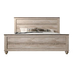 Ensemble de chambre à coucher contemporain Roundhill Furniture Imerland, blanc délavé, format King, 6 pièces