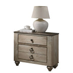 Ensemble de chambre à coucher contemporain Roundhill Furniture Imerland, blanc délavé, format King, 6 pièces