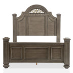 Ensemble de chambre à coucher traditionnel 3 pièces Vame en bois gris avec deux tables de chevet, par Furniture of America