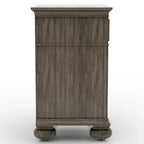 Ensemble de chambre à coucher traditionnel 3 pièces Vame en bois gris avec deux tables de chevet, par Furniture of America