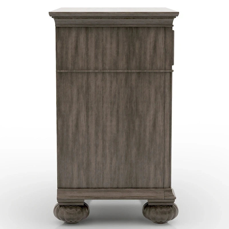 Ensemble de chambre à coucher traditionnel Vame en bois gris, 5 pièces, par Furniture of America