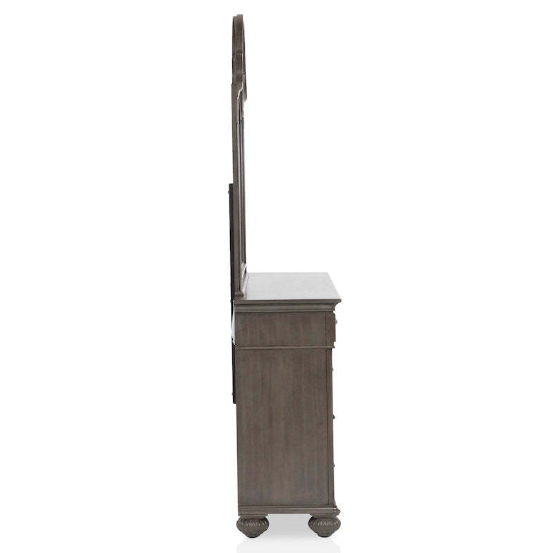 Ensemble de chambre à coucher traditionnel Vame en bois gris, 5 pièces, par Furniture of America