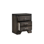 Ensemble de chambre à coucher Ayla 5 pièces avec plateforme en tissu gris et rangement