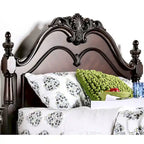 Ensemble de chambre à coucher traditionnel Diva en bois massif cerisier, 2 pièces, avec colonne, par Furniture of America