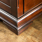 Ensemble de chambre à coucher traditionnel Diva en bois massif cerisier, 2 pièces, avec colonne, par Furniture of America
