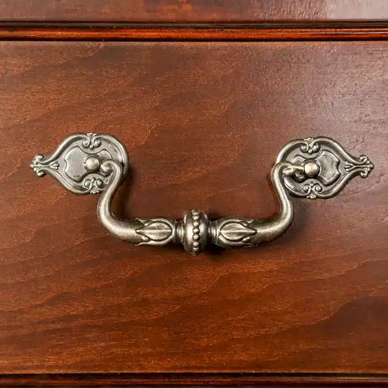 Ensemble de chambre à coucher traditionnel Diva en bois massif cerisier, 2 pièces, avec colonne, par Furniture of America