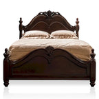 Ensemble de chambre à coucher traditionnel Diva en bois massif cerisier, 2 pièces, avec colonne, par Furniture of America