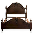 Ensemble de chambre à coucher traditionnel Diva en bois massif cerisier, 2 pièces, avec colonne, par Furniture of America