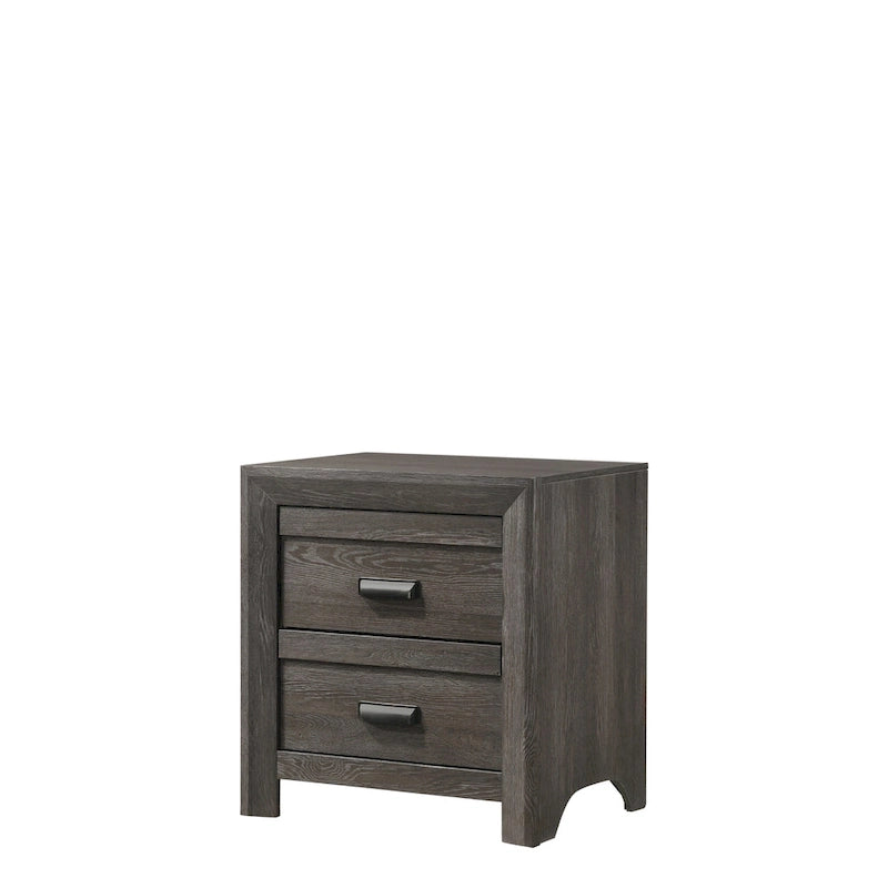 Ensemble de chambre à coucher Essa 6 pièces marron classique à panneaux
