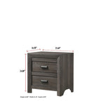 Ensemble de chambre à coucher Essa 6 pièces marron classique à panneaux