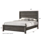 Ensemble de chambre à coucher Essa 6 pièces marron classique à panneaux
