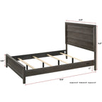 Ensemble de chambre à coucher Essa 6 pièces marron classique à panneaux