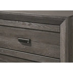 Ensemble de chambre à coucher Essa 6 pièces marron classique à panneaux