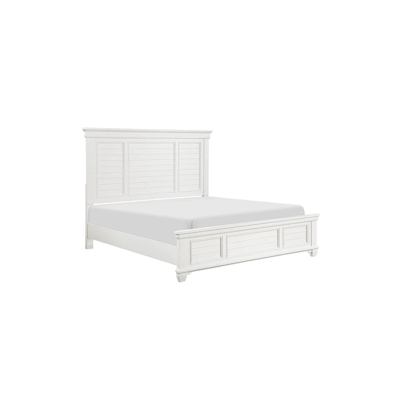 Ensemble de chambre à coucher moderne blanc Leo 6 pièces