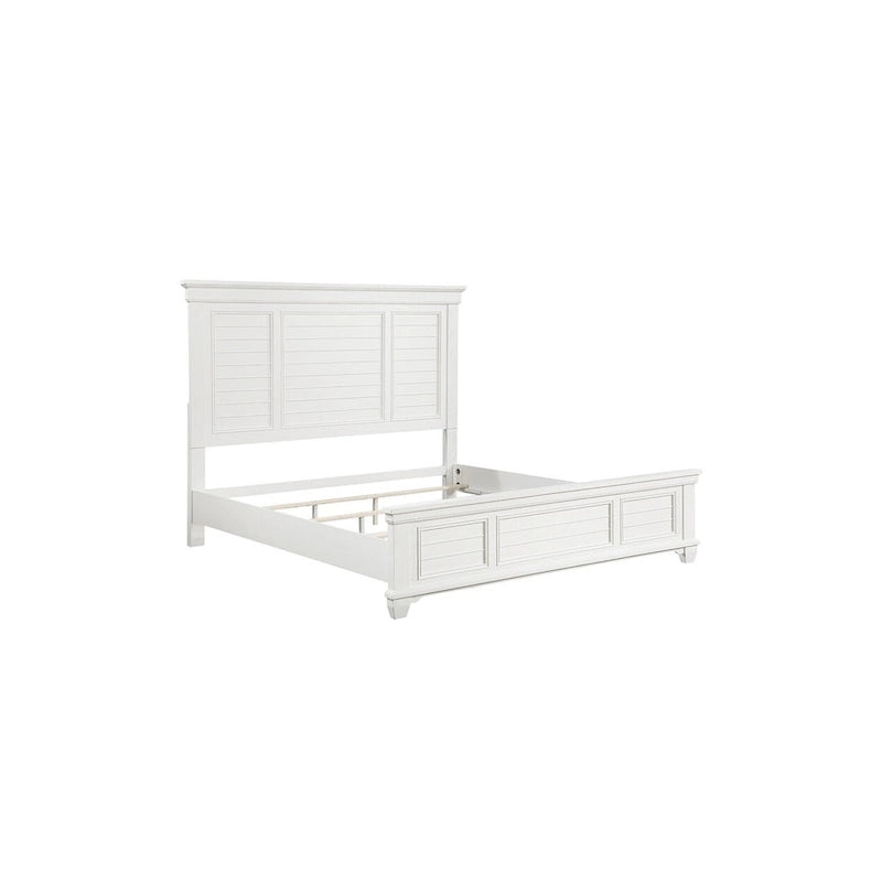 Ensemble de chambre à coucher moderne blanc Leo 6 pièces