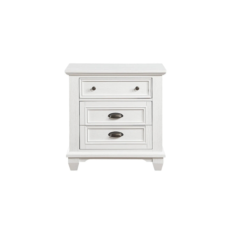 Ensemble de chambre à coucher moderne blanc Leo 6 pièces