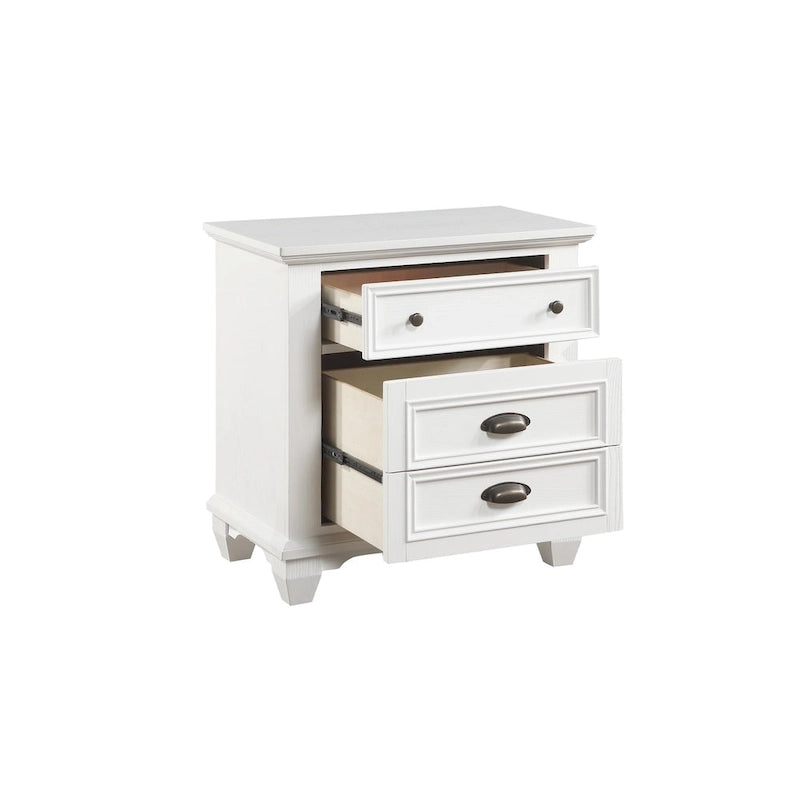 Ensemble de chambre à coucher moderne blanc Leo 6 pièces
