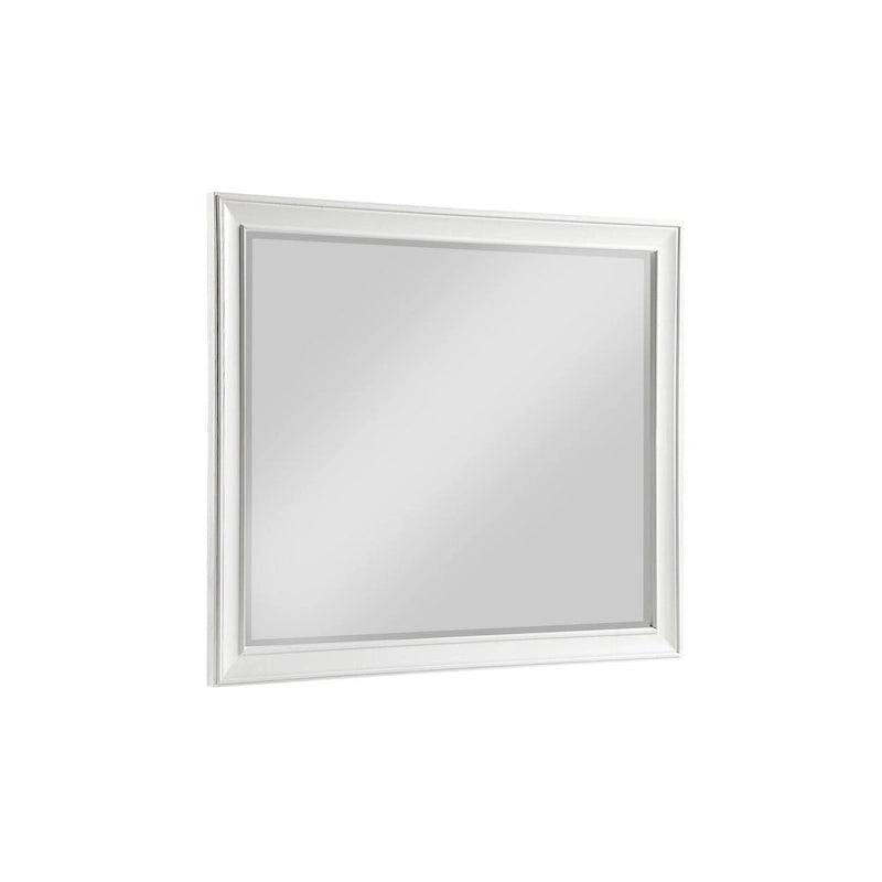 Ensemble de chambre à coucher moderne blanc Leo 6 pièces