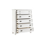 Ensemble de chambre à coucher moderne blanc Leo 6 pièces