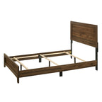 Ensemble de chambre à coucher Linette 6 pièces à panneaux brun cerisier