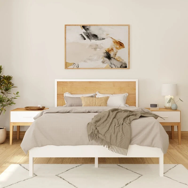 Ensemble de chambre à coucher 3 pièces Plank and Beam pour lit queen-size avec 2 tables de chevet