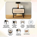 Ensemble de chambre à coucher en bois 3 pièces CraftPorch style milieu du siècle