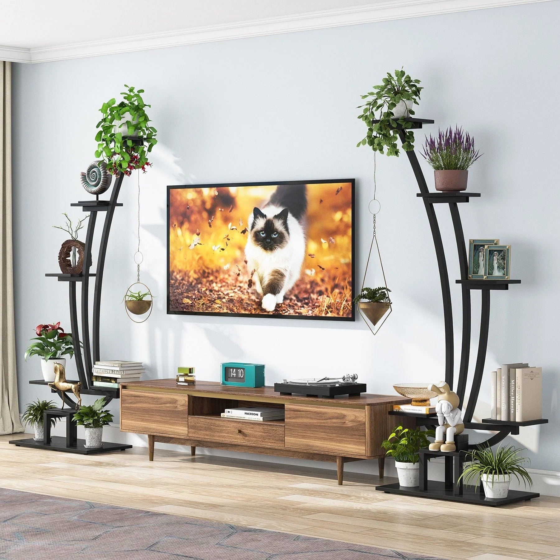 Support pour plantes d'intérieur, étagère à fleurs à 6 niveaux pour jardin - Lot de 2