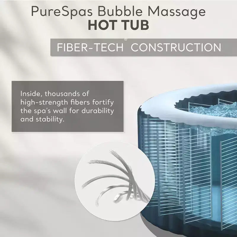 INTEX PureSpa Bains à remous gonflable 6 personnes à bulles, avec éclairage LED multicolore à piles et appuie-tête réglable (Paquet de 2)