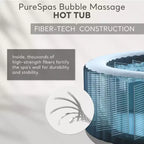 INTEX PureSpa Bains à remous gonflable 6 personnes à bulles, avec éclairage LED multicolore à piles et appuie-tête réglable (Paquet de 2)