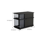 Table d'appoint rectangulaire fonctionnelle en bois noir avec rangement