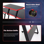 Bureau d'angle en forme de L FDW, bureau de jeu, bureau d'ordinateur avec grand plateau, idéal pour étudier, travailler et jouer à la maison ou au bureau