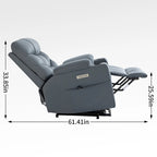 Fauteuil inclinable motorisé jusqu'à 158 kg (350 livres) en chenille avec mécanisme d'inclinaison robuste, 8 points de massage vibrant et lombaire