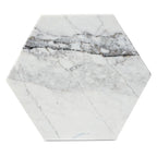 Table d'appoint en métal, moderne et contemporaine, avec plateau en marbre véritable