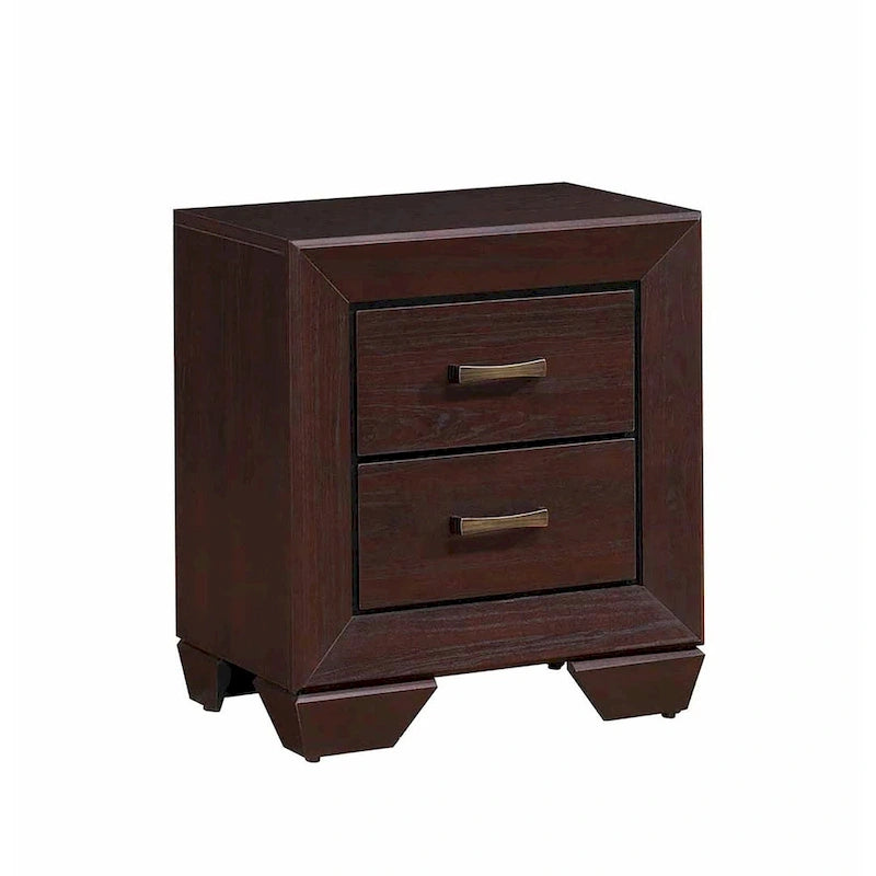 Set da camera da letto imbottito Warwick Brown e Dark Cocoa, 4 pezzi