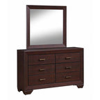 Set da camera da letto imbottito Warwick Brown e Dark Cocoa, 4 pezzi