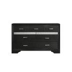 Ensemble de chambre à coucher Corbin 4 pièces avec 2 tables de chevet et une commode