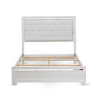 Ensemble de chambre à coucher East West Furniture Pandora en bois, avec cadre de lit queen, finition blanche (option pièces)
